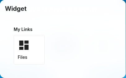 links widget rendering a titled section of links