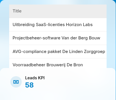 object-list widget rendering OpenRegister objects as a table